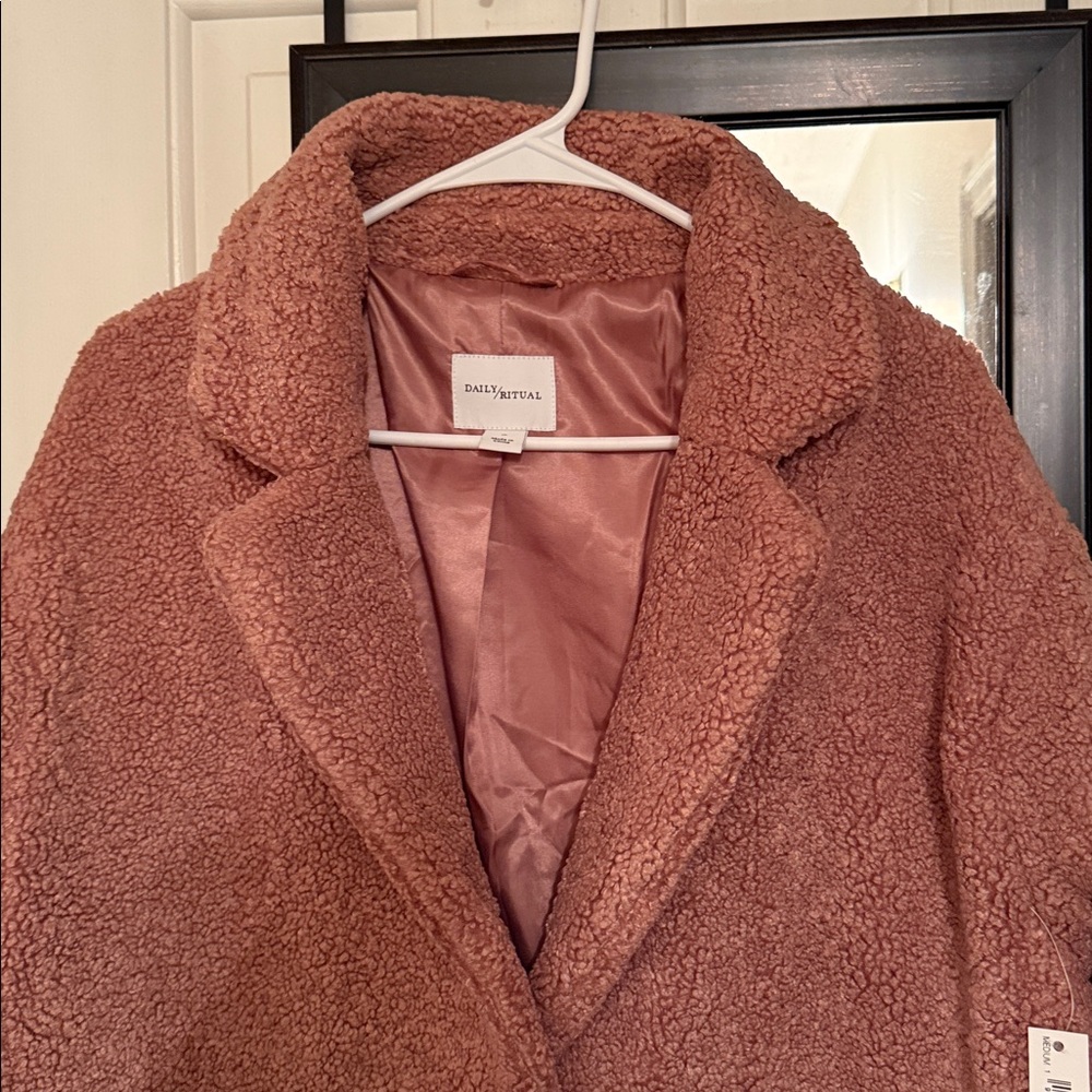Daily Ritual Pink Fleece Jacket